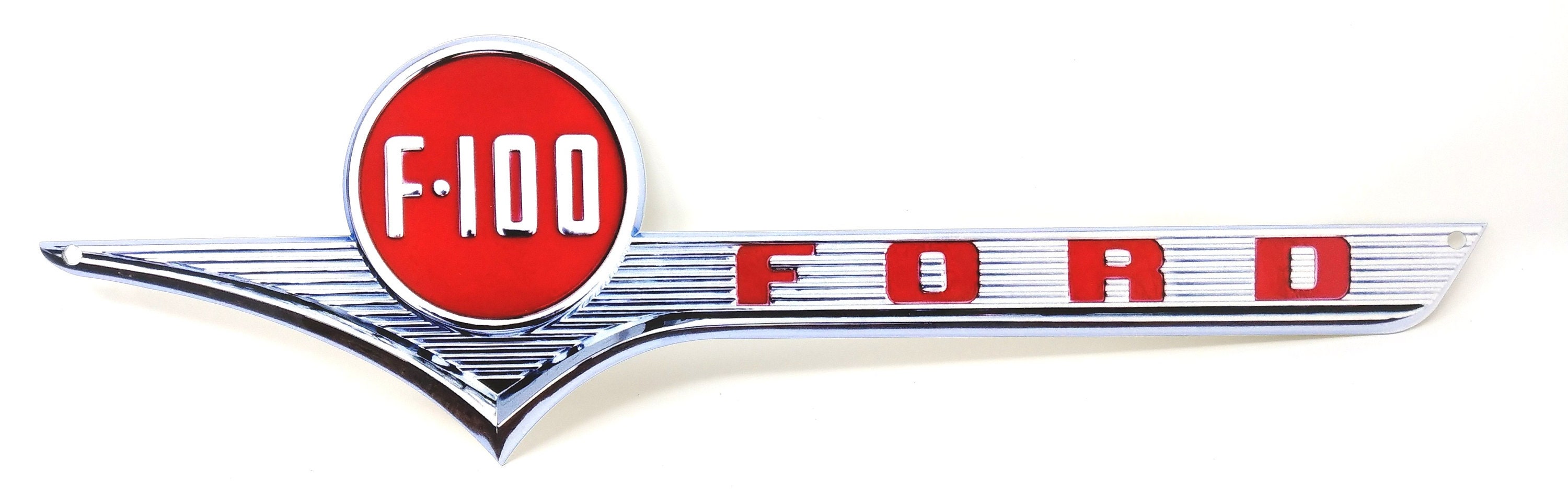 1956 Ford F100 F100 Flat Metal Sign Hood Emblem Wall Art Etsy