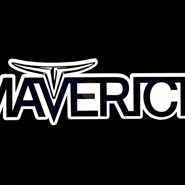 Ford Maverick with Horns Steel Wall Sign