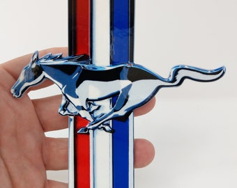 Ford Mustang Pony Color Tri Bar Metal Sign Etsy