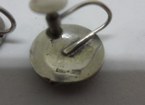 Vintage Celtic Shield Design Solid Silver Screw-O… - image 3