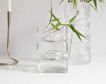 Glass vase Pala, design Helena Tynell, Riihimäen lasi Finland, midcentury modern, vintage