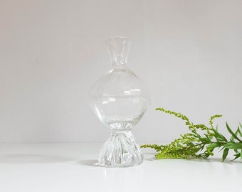 Aseda Suède, vase en verre, milieu du siècle, vintage