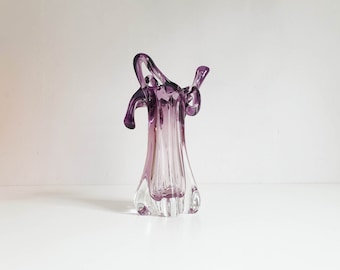 Vase en verre Murano, milieu du siècle, vintage