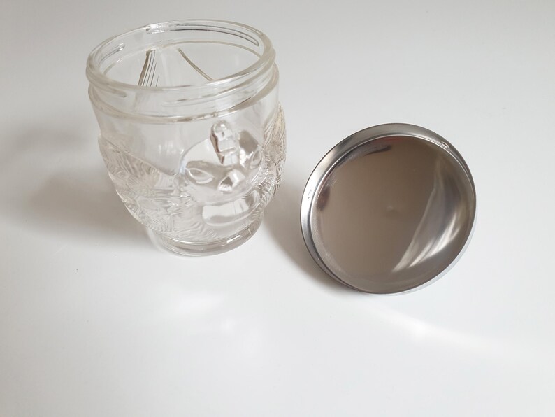 WMF glass vessel, egg pot, egg warmer, glass with lid, chicken, vintage image 6