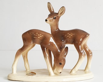 Porcelain figurine deer, Kaiser porcelain art deco, vintage