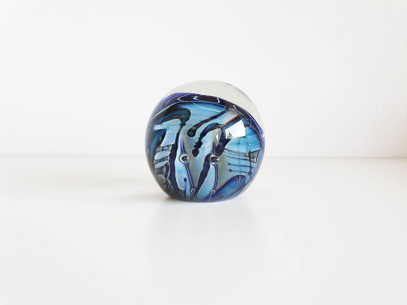 Randy Strong art glass, rare paperweight, glass ball, paperweight, USA, 1980, vintage image 1