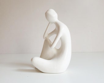 porcelaine tchèque, figure en porcelaine, figurine, milieu du siècle, vintage