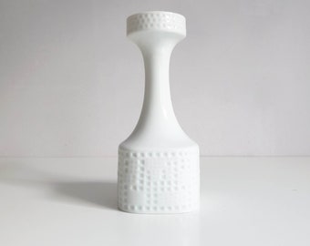 Hutschenreuther, op art, vase en porcelaine, milieu du siècle, vintage