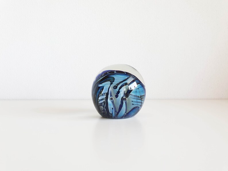 Randy Strong art glass, rare paperweight, glass ball, paperweight, USA, 1980, vintage image 2