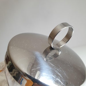 WMF glass vessel, egg pot, egg warmer, glass with lid, chicken, vintage image 5