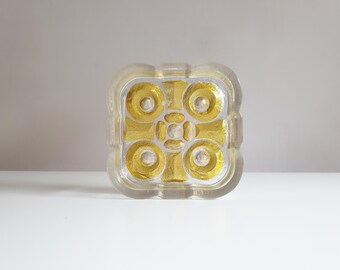 Walther glass bowl, brutalism, 70/80s, midcentury, vintage