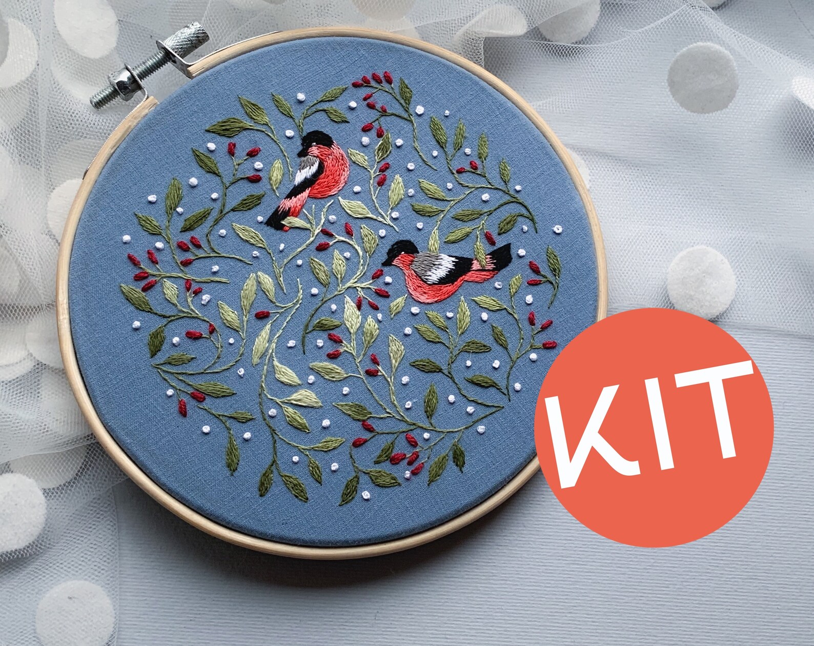 Birds Embroidery Kit Beginner Embroidery Kit Spring Wall Art Etsy