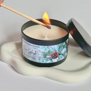 Pine Splash 5 oz Candle Tin, Scented Candle, Pet Safe Candle, Long Lasting Candle