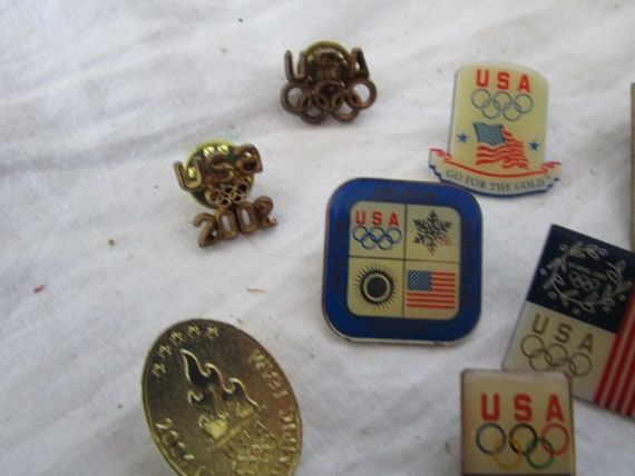 Vintage Lot of 9 U S Olympic Pinbacks - image 3