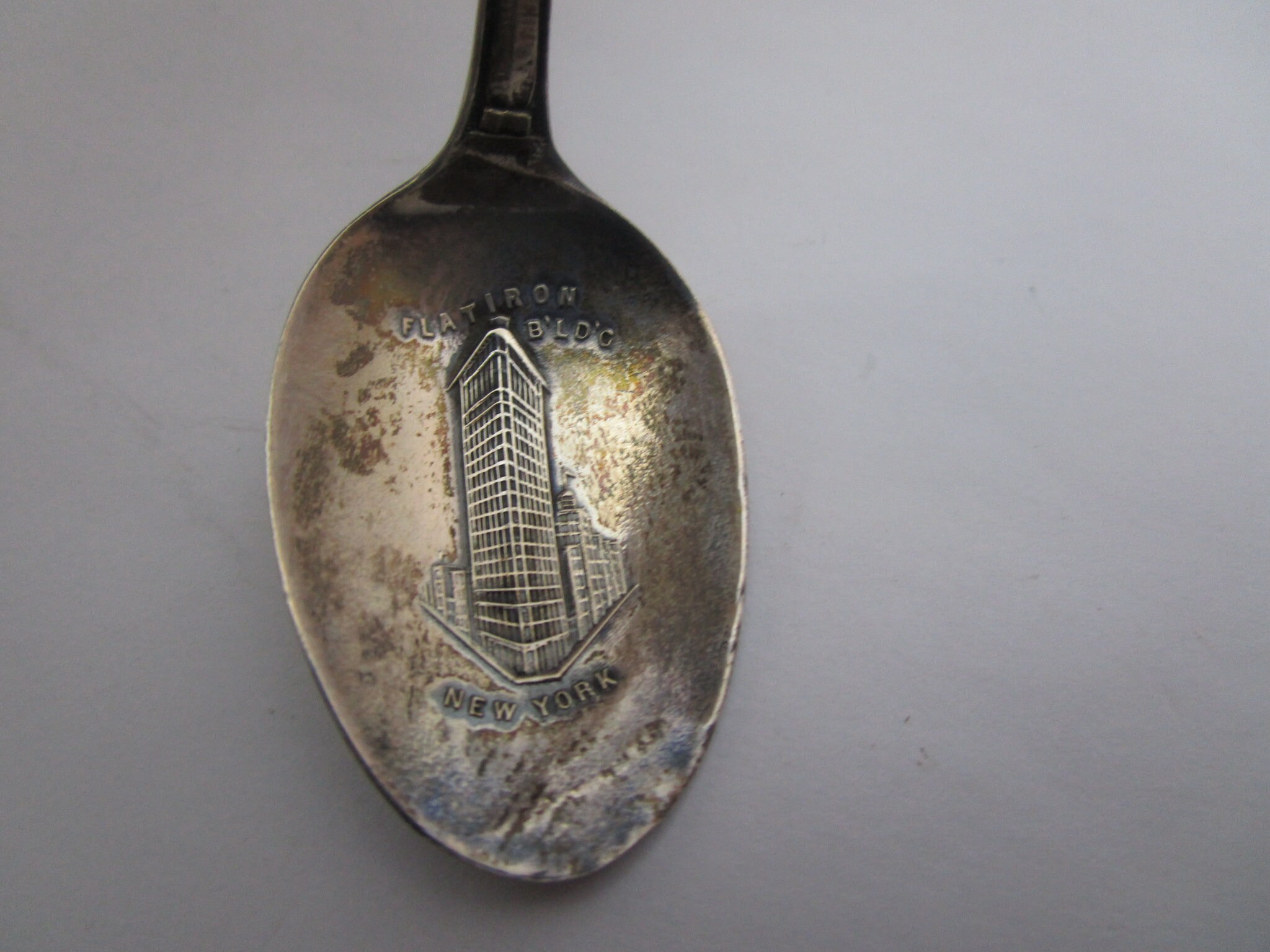 Antique Sterling Silver New York City Souvenir Spoon Flat Iron Etsy UK