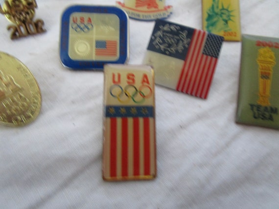 Vintage Lot of 9 U S Olympic Pinbacks - image 4