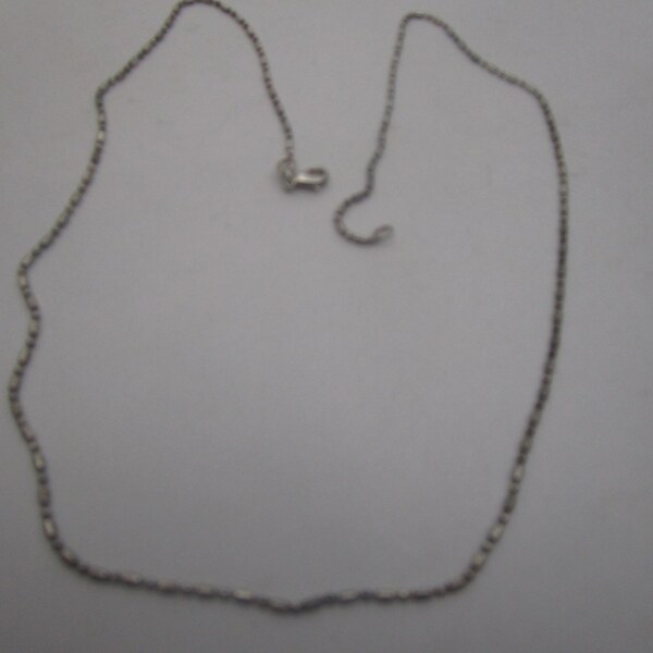 Vintage Sterling Silver Odd Link Chain Necklace 20" Long