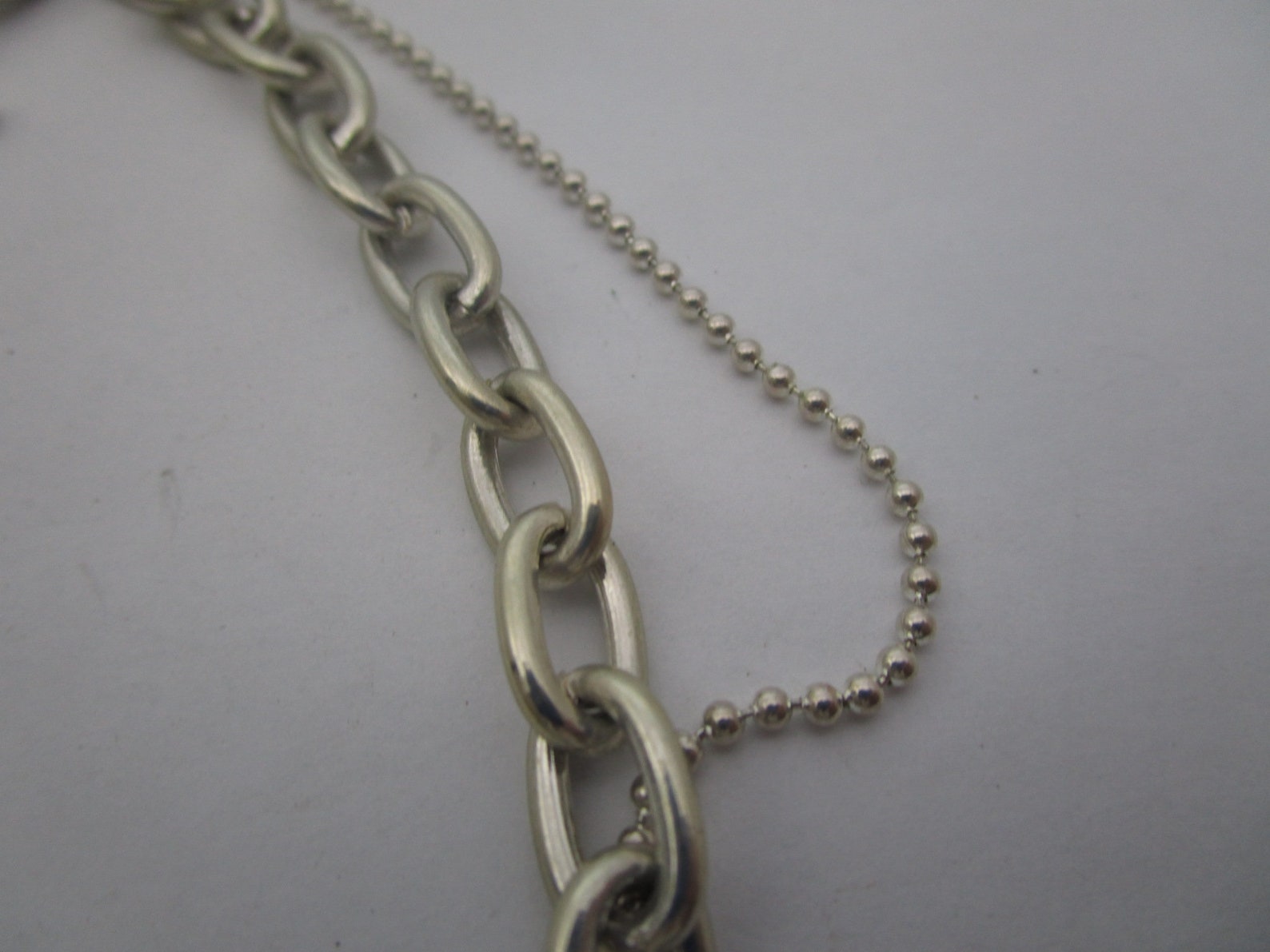 Vintage Claire's Silver Tone Dual Chain Necklace Etsy