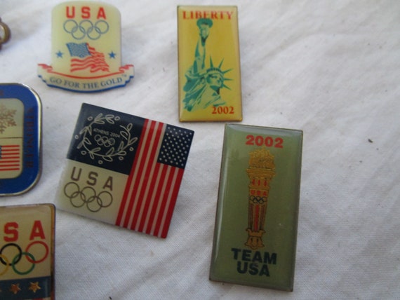 Vintage Lot of 9 U S Olympic Pinbacks - image 2