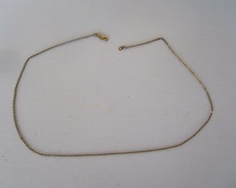 Vtg Gold Tone 18" Chain Necklace