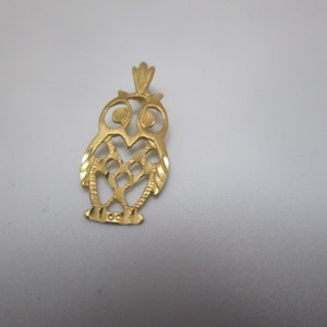 Designer Michael Anthony 14K Gold Owl Necklace Pendant