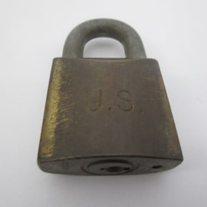 WW 2 Antique Military U S Army Brass Corbin Cabinet Lock