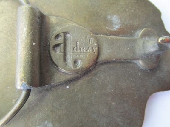 Vintage Bronze Adezy Belt Buckle Native American … - image 4