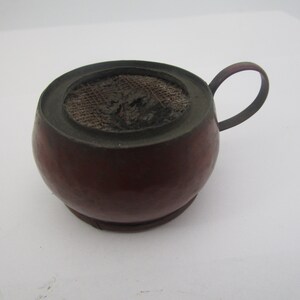 Antique Oriental Miniature Incense Burner  Brass