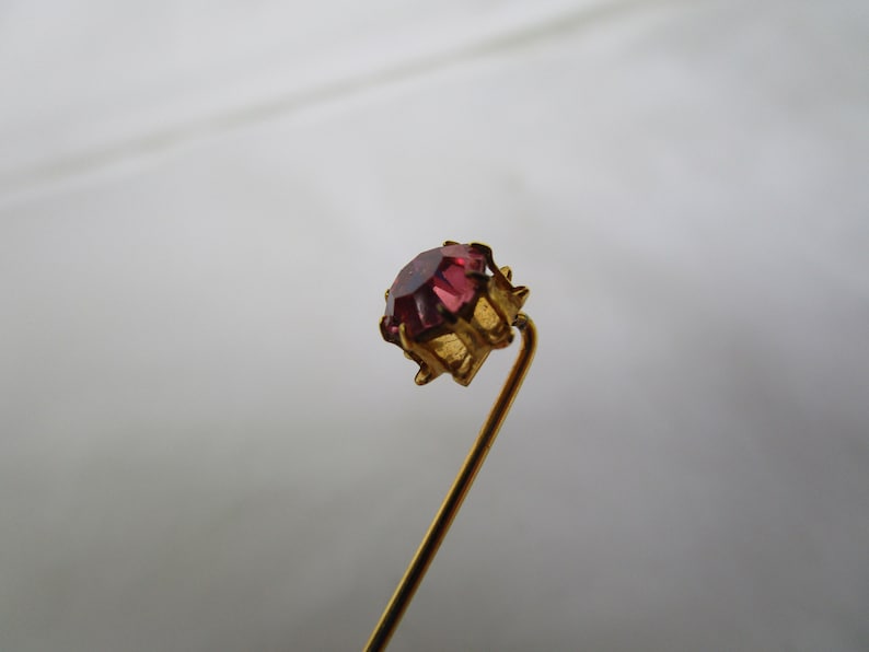 Vintage Pink Rhinestone Stickpin Nice