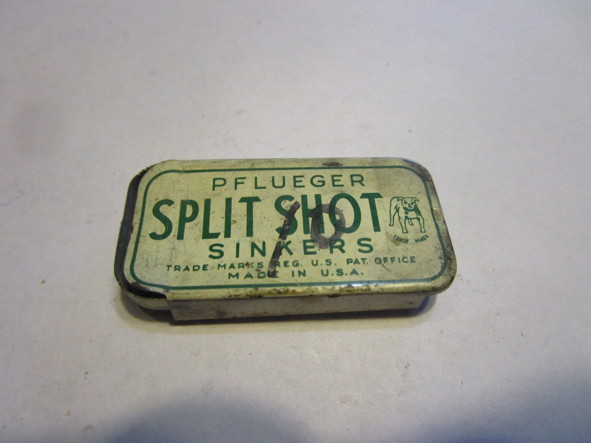 Vintage Advertising Tin Pflueger Split Shot Sinkers Fishing
