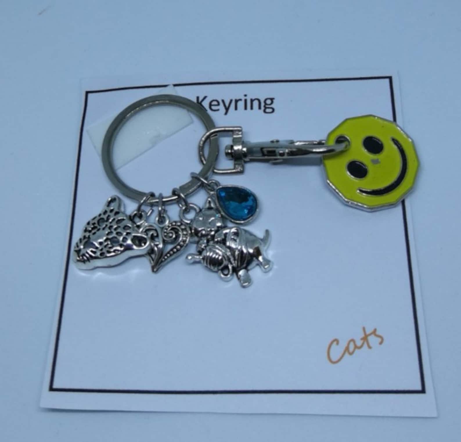 Novelty Keyring With Charms and Trolley Coin Etsy UK