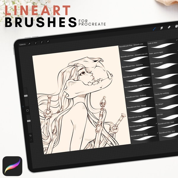 20+ Procreate Brushes for perfect Lineart