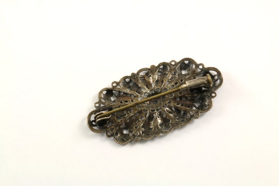 Vintage Beautiful Scroll Floral Design Brooch Ste… - image 2