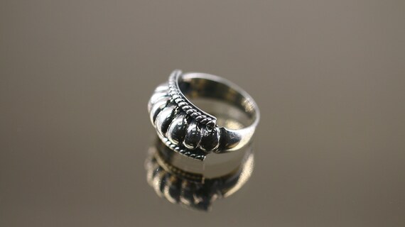 Vintage Simple Plain Scroll Twisted Braided Ring … - image 7