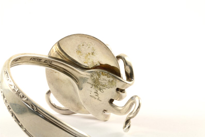 Vintage Beautiful Leonore Unique Fork Scroll Design Cuff Bracelet 925 Sterling Silver BR 3501