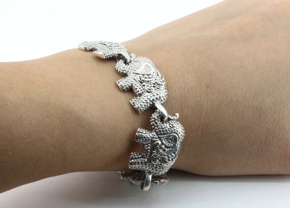 Vintage Elephant Sarda Bracelet 925 Sterling Silver BR 3461 Etsy UK