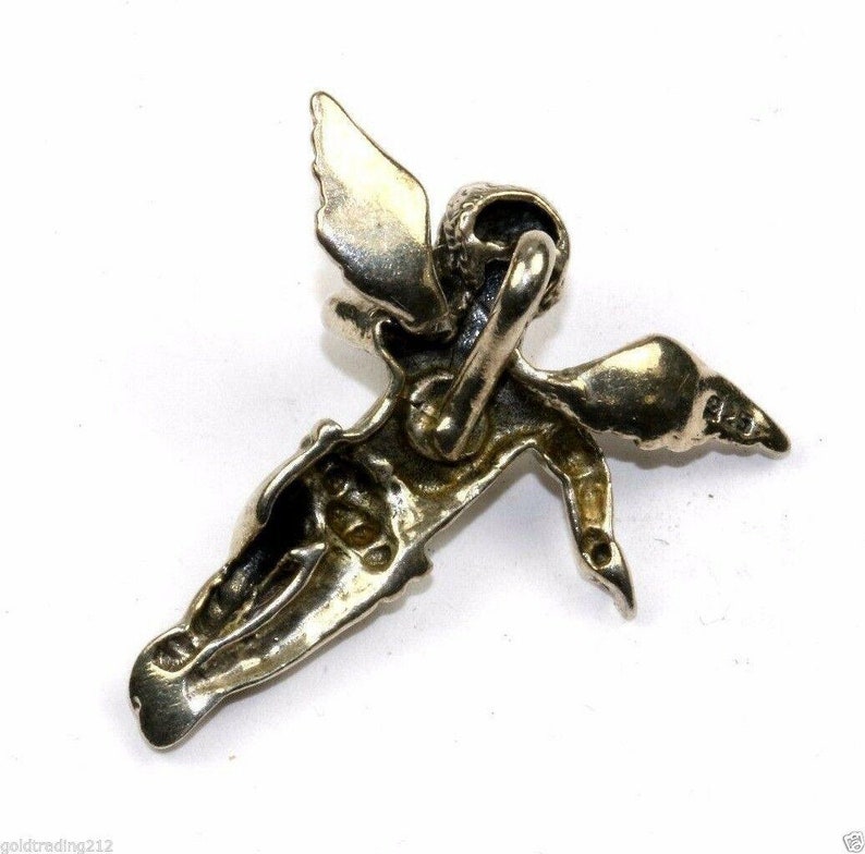 Vintage 3d Cupid Angel Amur Wwings Pendant 925 Sterling Pd 967 273818581831
