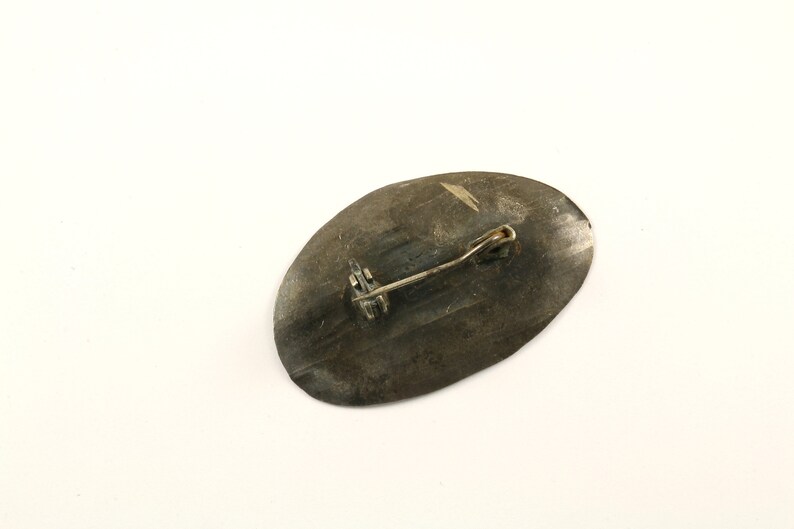 Vintage Small Mexico Aztec Design Brooch 925 Sterling Silver BB 1755