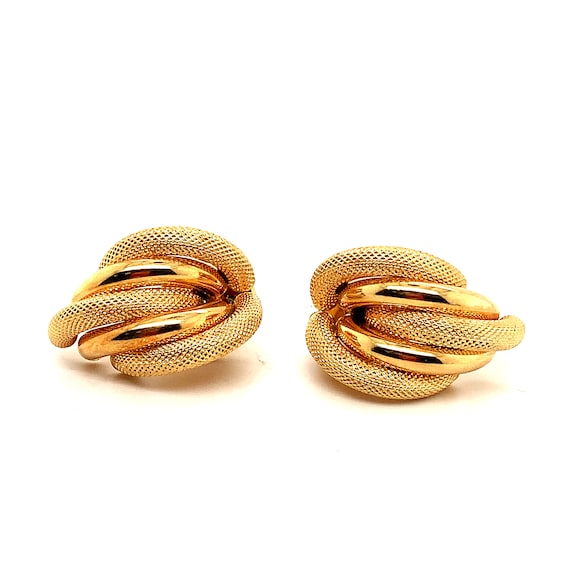 Vintage Earrings | 14K Yellow Gold Earrings | Han… - image 1