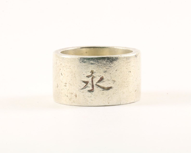 Vintage Always Wide Band Design Ring 925 Sterling Silver RG 4125