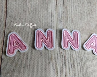 Name Application Patch pink dotted