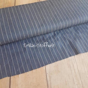 Chambrai Jeans Stripe Needle Optic Blue Jacquard