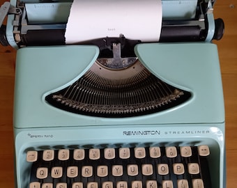 Rare machine à écrire vintage Sperry Rand Remington Streamliner des années 60
