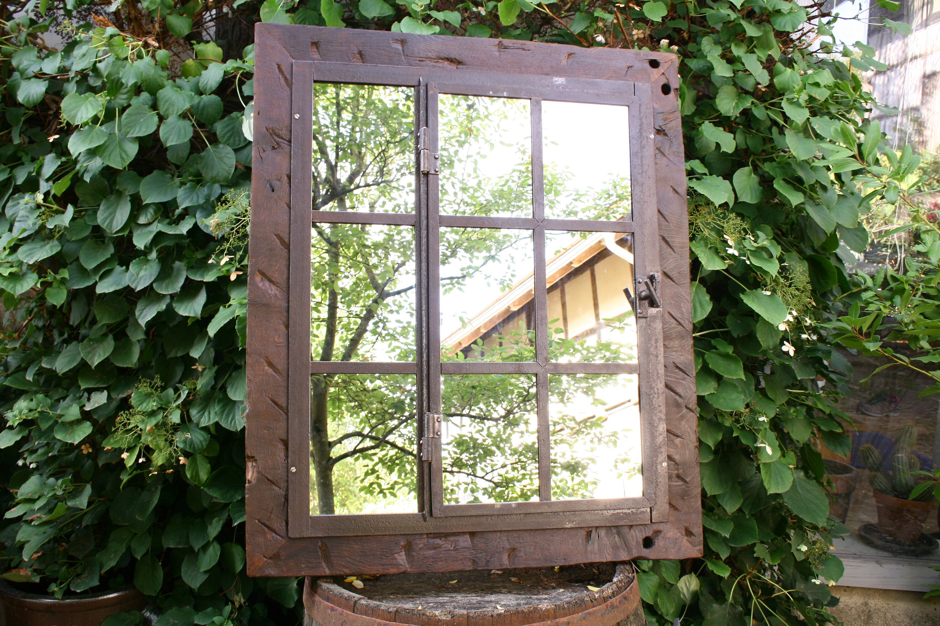 Acauretty Schwarz Gewölbte Fenster Wandspiegel Großer Metallrahmen im  doppelten modernen Spiegel Bauernhaus Rustikal Vintage Eingang Wandspiegel  - .de