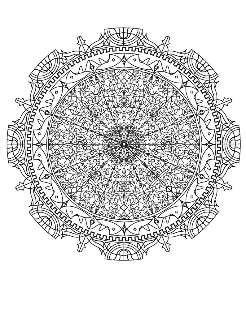 Symmetrical Nature Adult Coloring Book - Etsy
