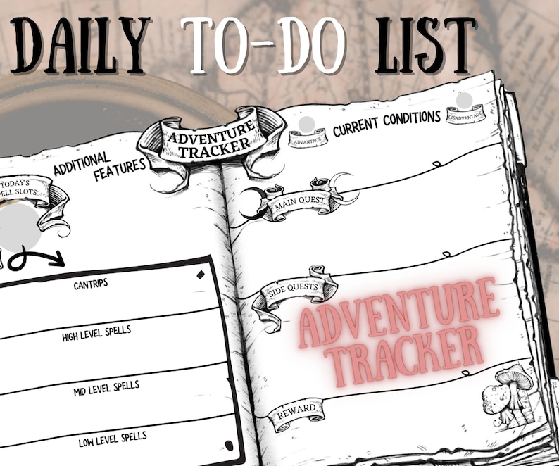 Daily To-do List Printable Adventure Vintage Style Reward Yourself for ...