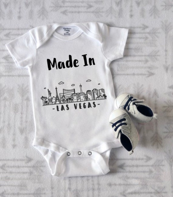Made in Las Vegas Onesie ® Newborn Baby Gift Baby Shower 