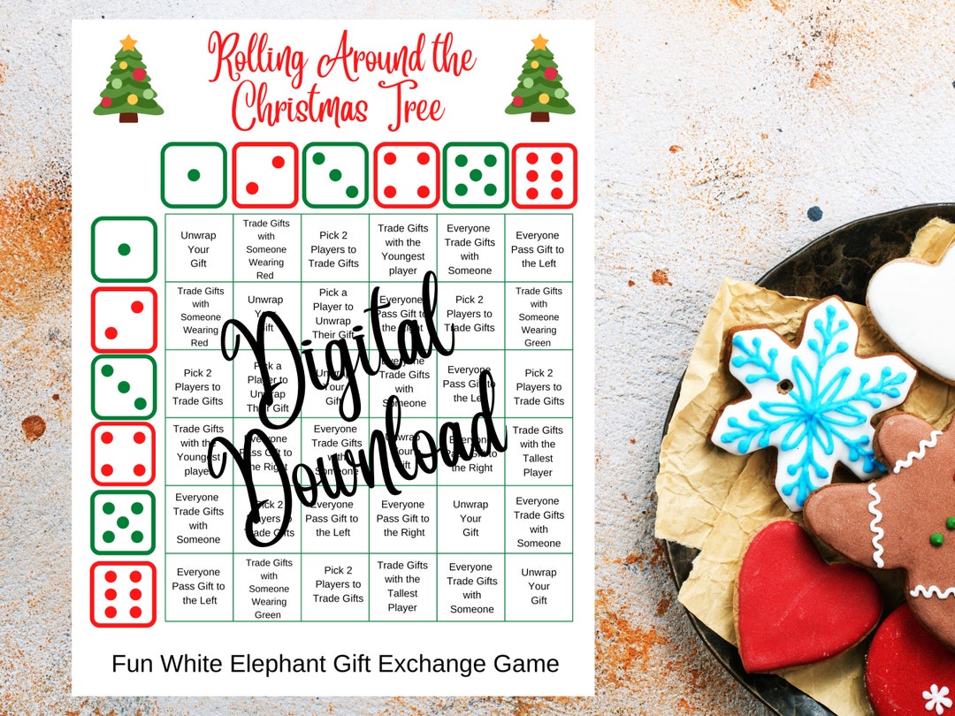 Printable White Elephant Game White Elephant Game Digital Download Work