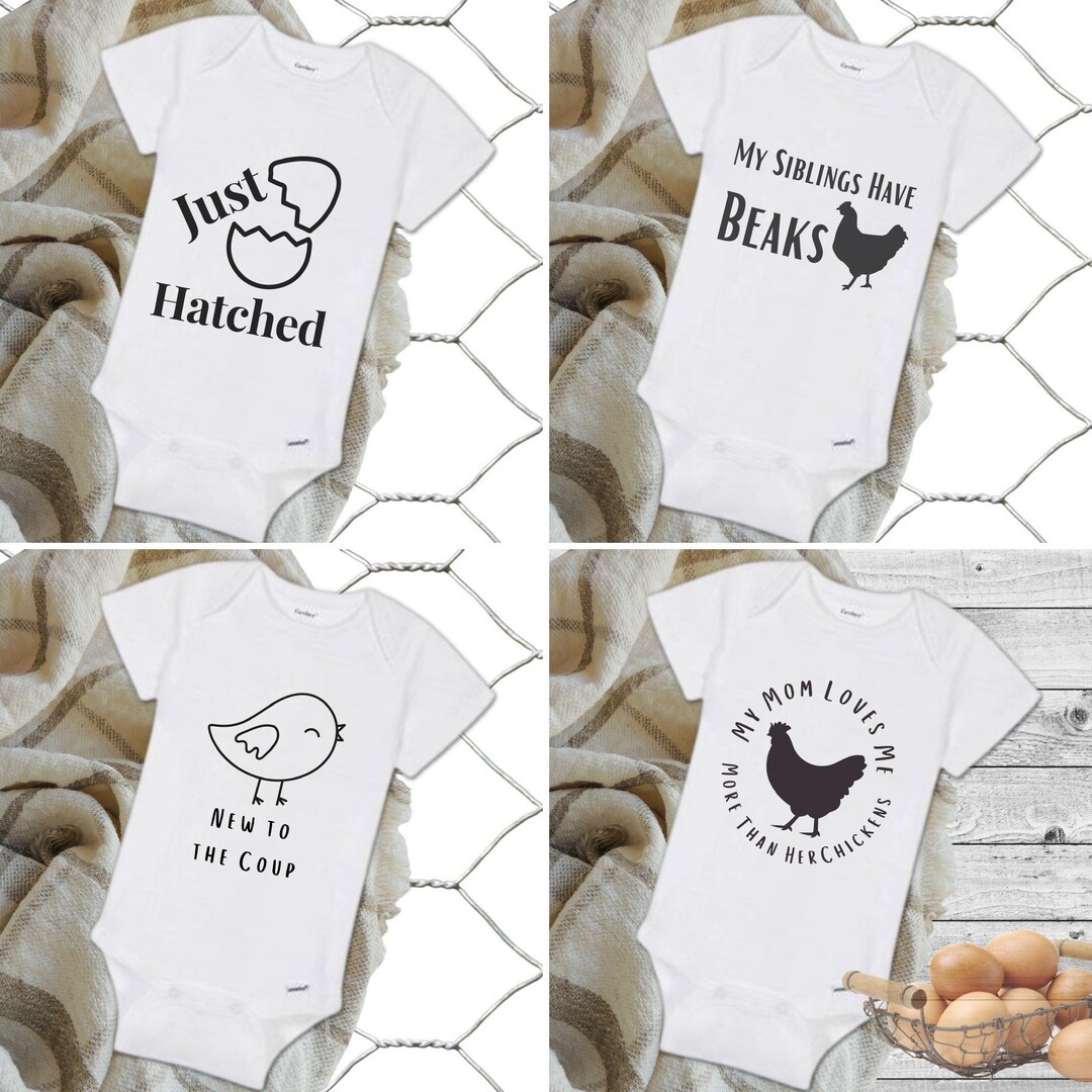 Chicken Themed Baby Set I Love Chickens Baby Shower Gift Chicken Infant