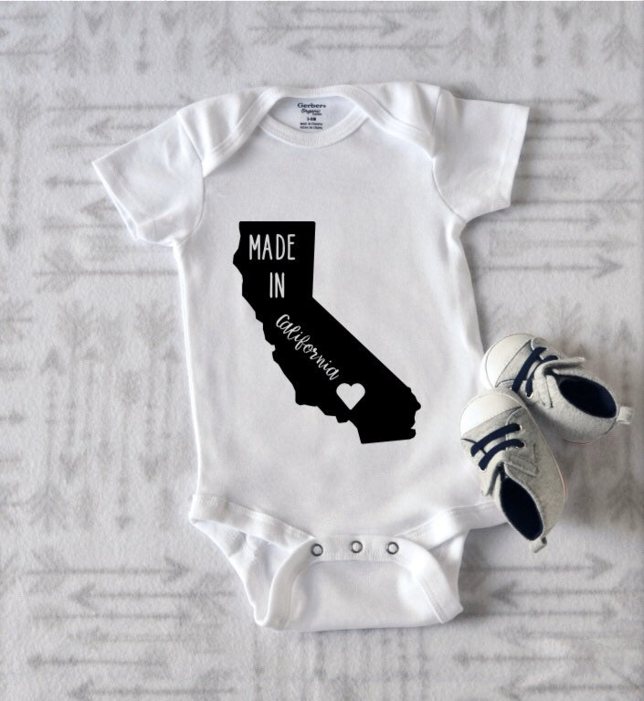 Made In California Baby Onesie Made In California Baby Onesie